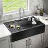 Lavabo de cocina tipo estación de trabajo para reacondicionamiento estilo campestre/borde delantero con un receptáculo calibre 16 de 36", con reborde WorkFlow™ y accesorios para instalación de montaje superior encastrado